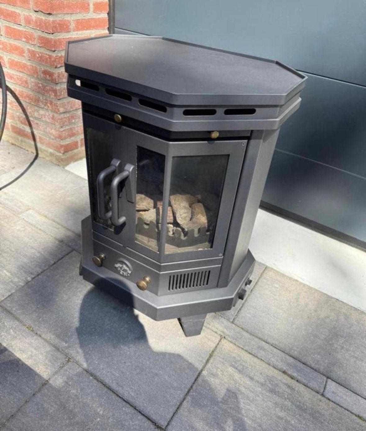 Stijlvolle gaskachel, Huis en Inrichting, Ophalen, Gebruikt, Gas, Vrijstaand