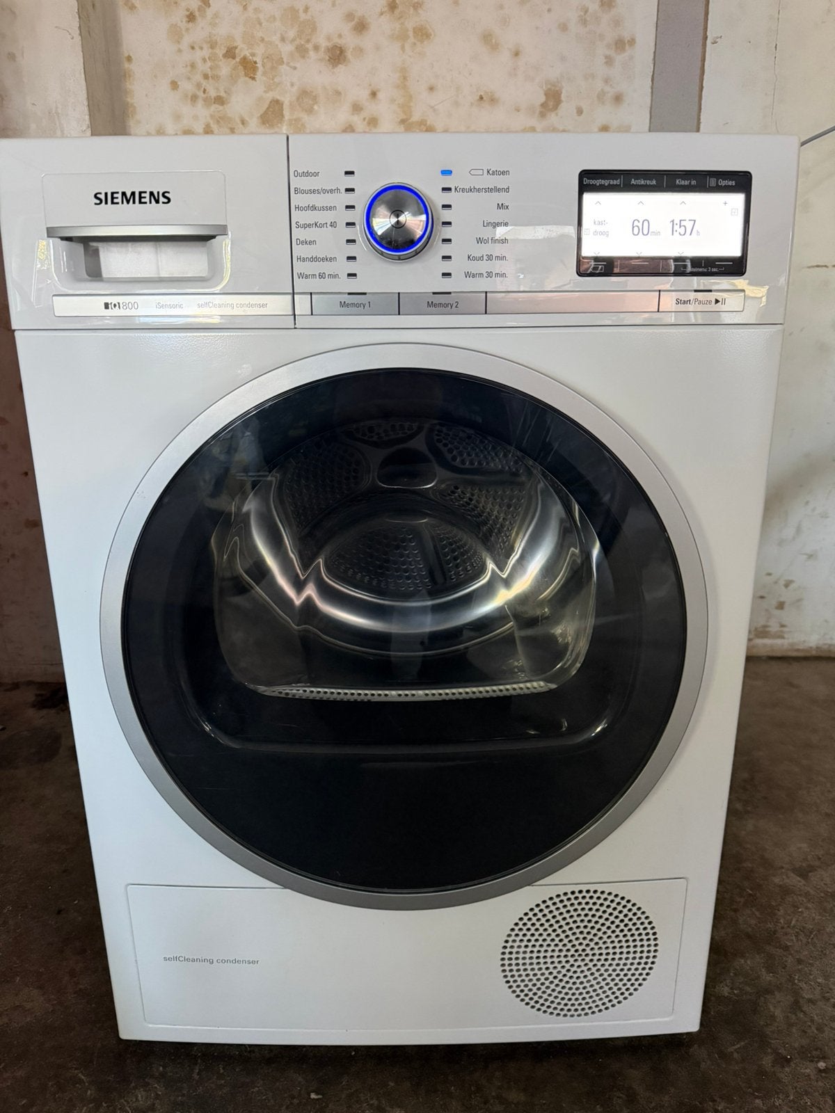 siemens iq800 warmtepomp droger, Ophalen, 8 tot 10 kg, Zo goed als nieuw, Voorlader