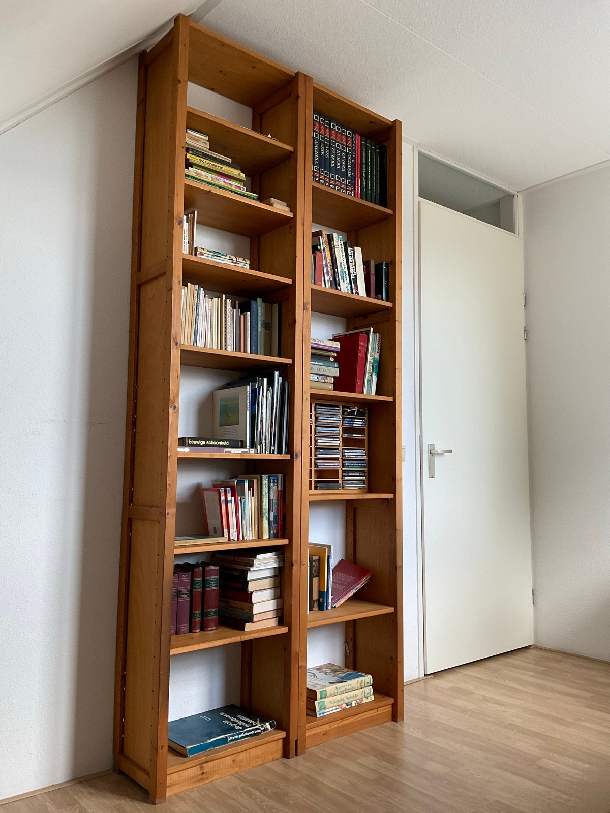 Houten Boekenkast - Grenenhout - 200 cm hoog, Huis en Inrichting, Kasten | Boekenkasten, Ophalen, Met plank(en), Gebruikt, 200 cm of meer