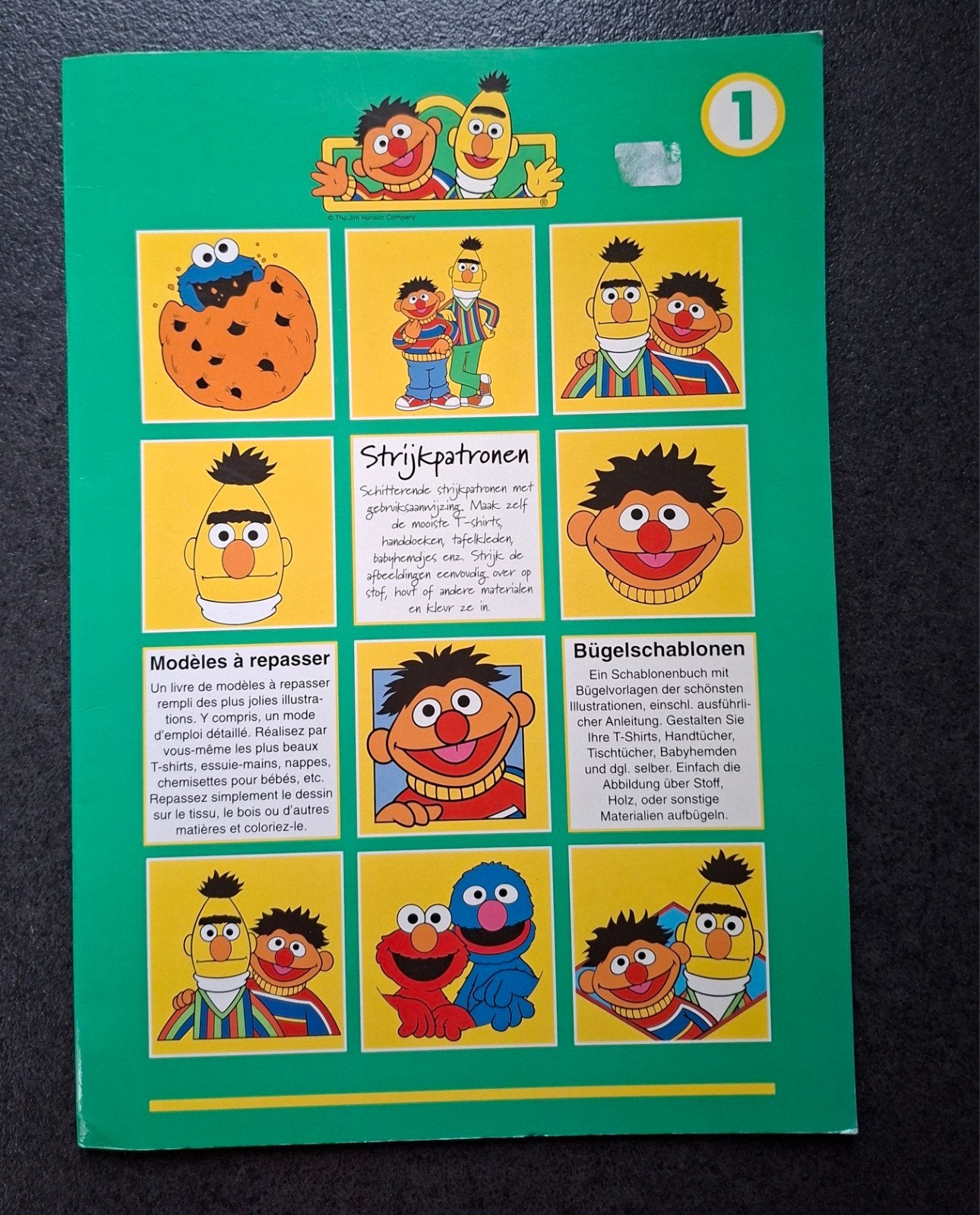 Bert en Ernie ( Sesamstraat) strijkpatronen Vintage, Ophalen of Verzenden, Overige typen
