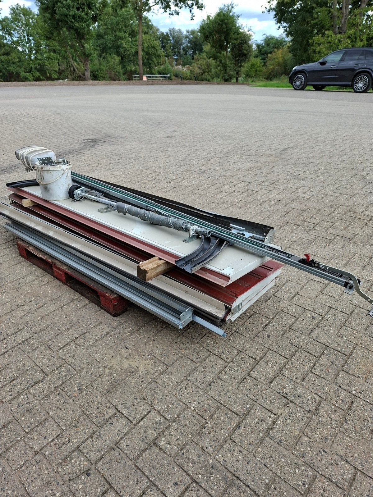 Sectionaal garagedeur Normstahl elektrische  Rolpoort,, Ophalen, Kunststof, Gebruikt, 120 cm of meer