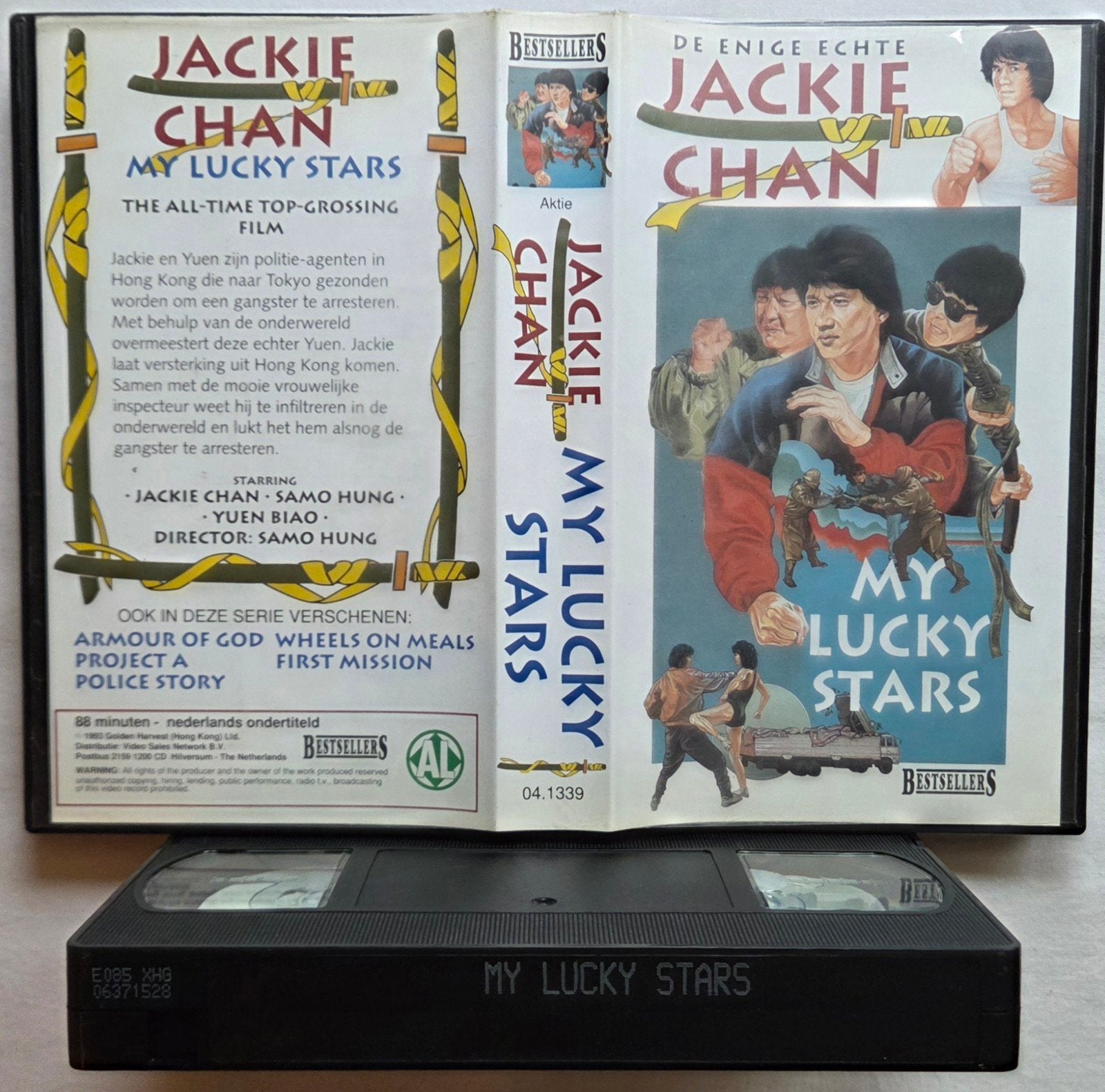 Jackie Chan My Lucky Stars VHS Actie/Kung-Fu, Cd's en Dvd's, VHS | Film, Alle leeftijden, Ophalen of Verzenden, Gebruikt, Actie en Avontuur