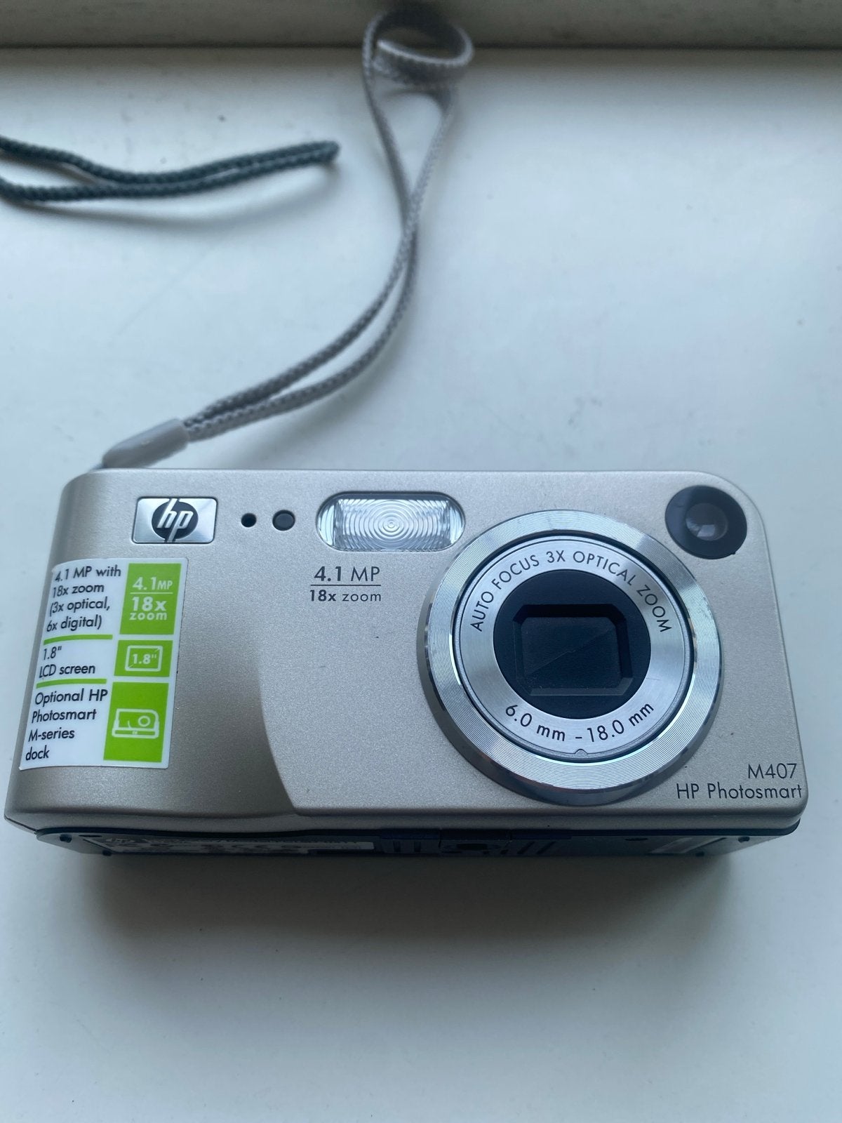 HP Photosmart M407 Compactcamera 4.1 MP 3x optische zoom, Ingebouwde flitser, Gebruikt, Ophalen of Verzenden, Minder dan 4 keer