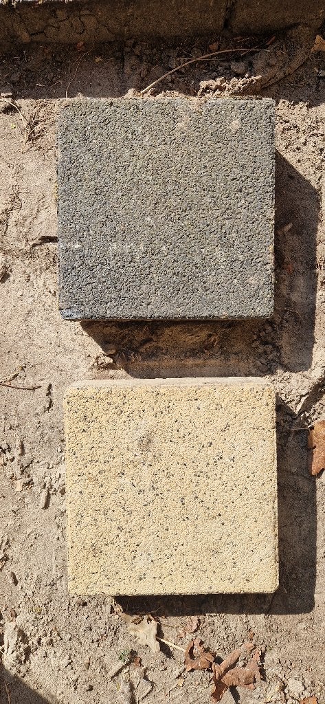 Tuintegels 20 x 20 x 6 cm, Tuin en Terras, Tegels en Klinkers, Ophalen, Gebruikt, 10 m² of meer, Beton