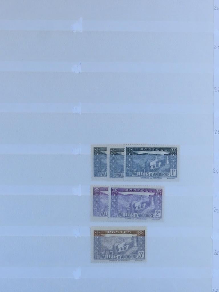 FRANS-ANDORRA - VOORRAADBOEK waarbij POSTFRIS (M115) - 1/2 -, Ophalen of Verzenden, Buitenland
