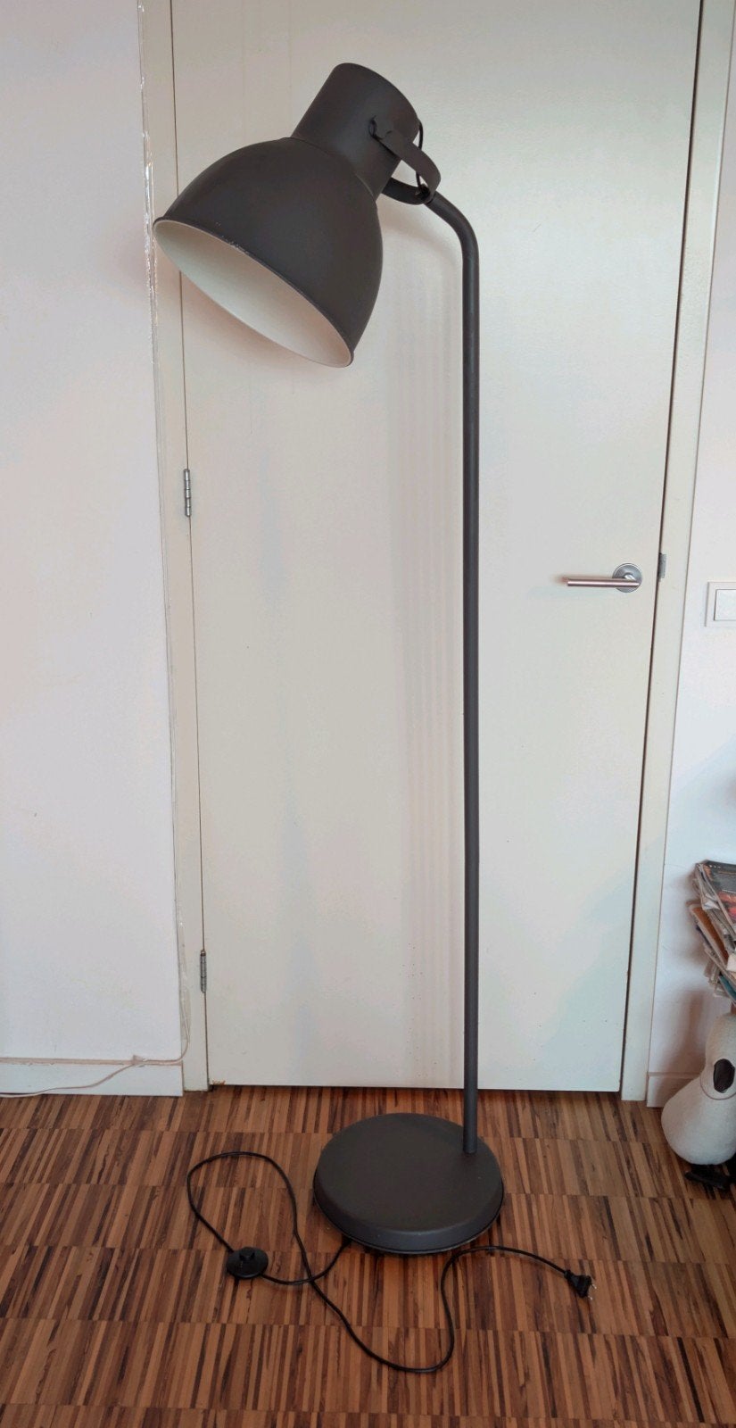 Ikea Hectare Vloerlamp - Donkergrijs, Ophalen, Gebruikt, E27 (groot), Metaal