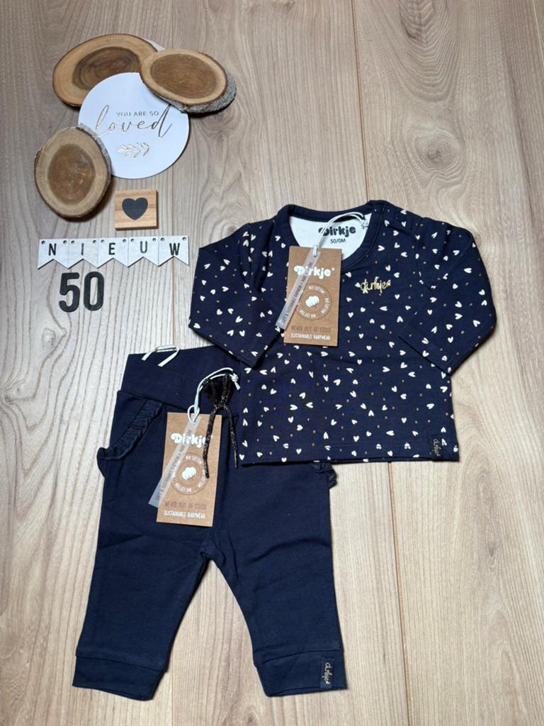 Baby meisje Dirkje blauw setje broekje shirtje maat 50, Kinderen en Baby's, Babykleding | Maat 50, Ophalen of Verzenden, Nieuw
