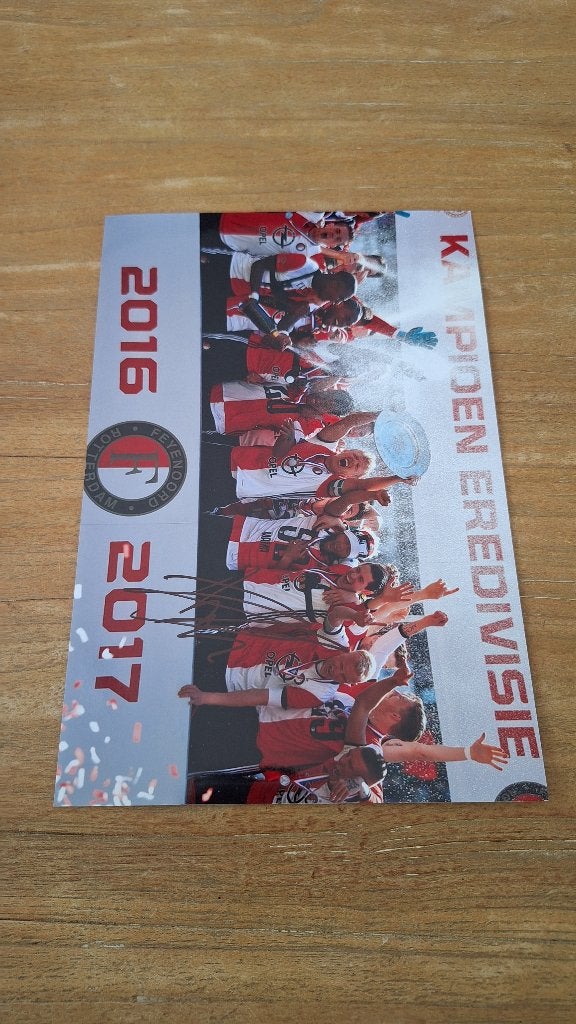 Foto 20x30 cm met handtekening; Dirk Kuyt # Feyenoord, Verzamelen, Ophalen of Verzenden, Nieuw, Feyenoord, Overige typen