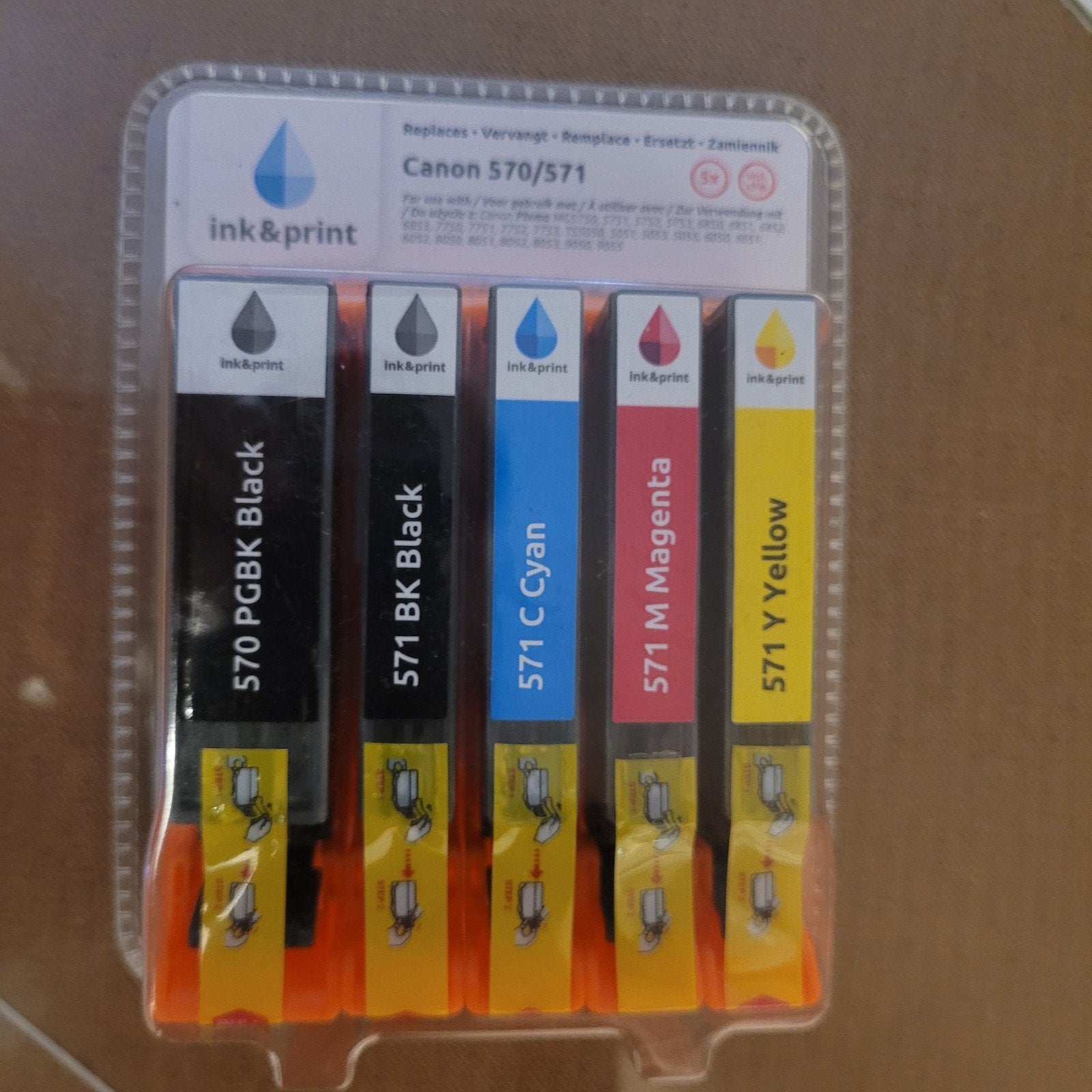 Inkt & Print Canon 570/571 Cartridges (5 stuks), Ophalen of Verzenden, Nieuw, Cartridge, Inkt & Print
