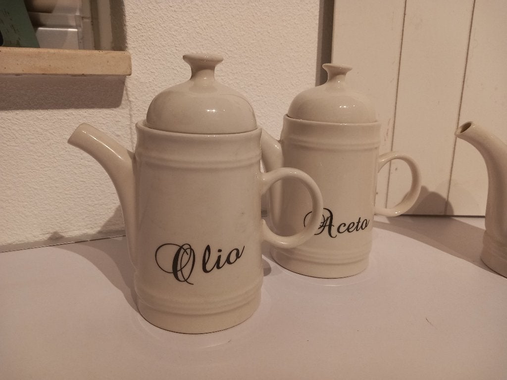 Riviera Maison Olio en Aceto schenkflesjes, Overige merken, Keramiek, Overige typen, Ophalen of Verzenden