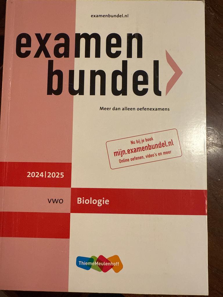 Examenbundel vwo Biologie 2024/2025, Boeken, Ophalen of Verzenden, Zo goed als nieuw, VWO, Biologie