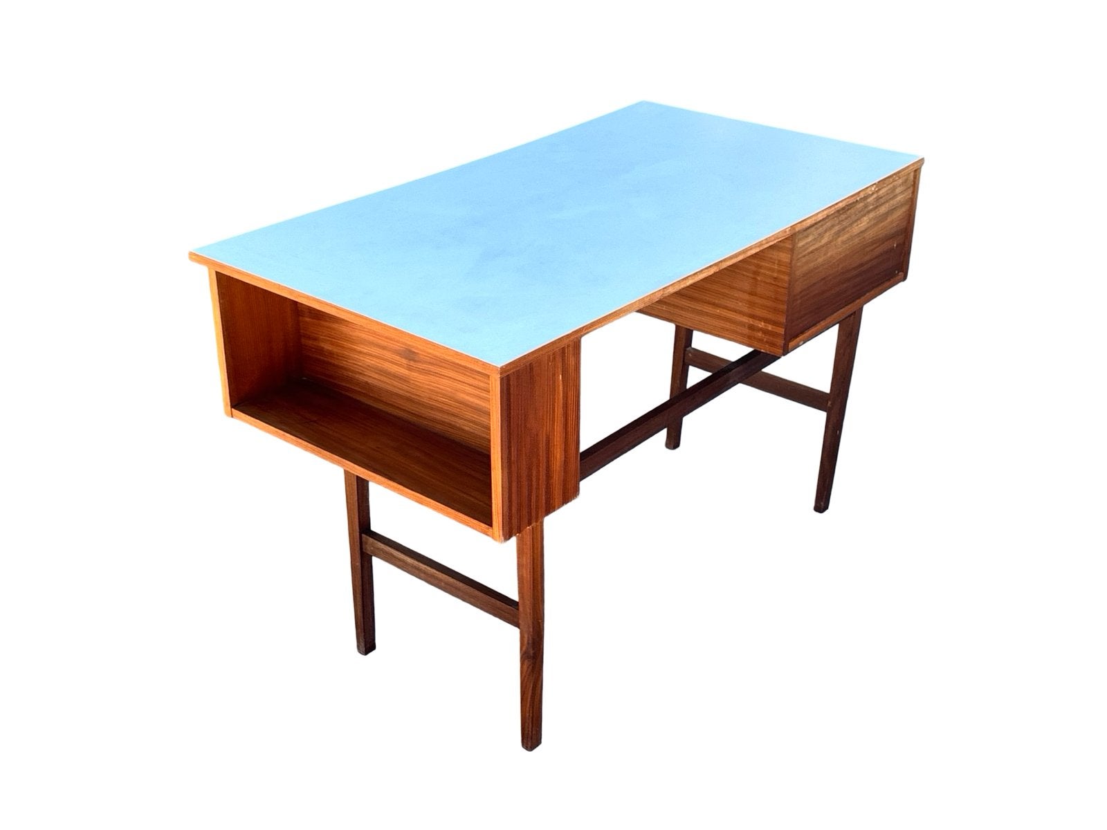 Vintage bureau teak fineer formica jaren 60, Gebruikt, Vintage, Vintage, Vintage