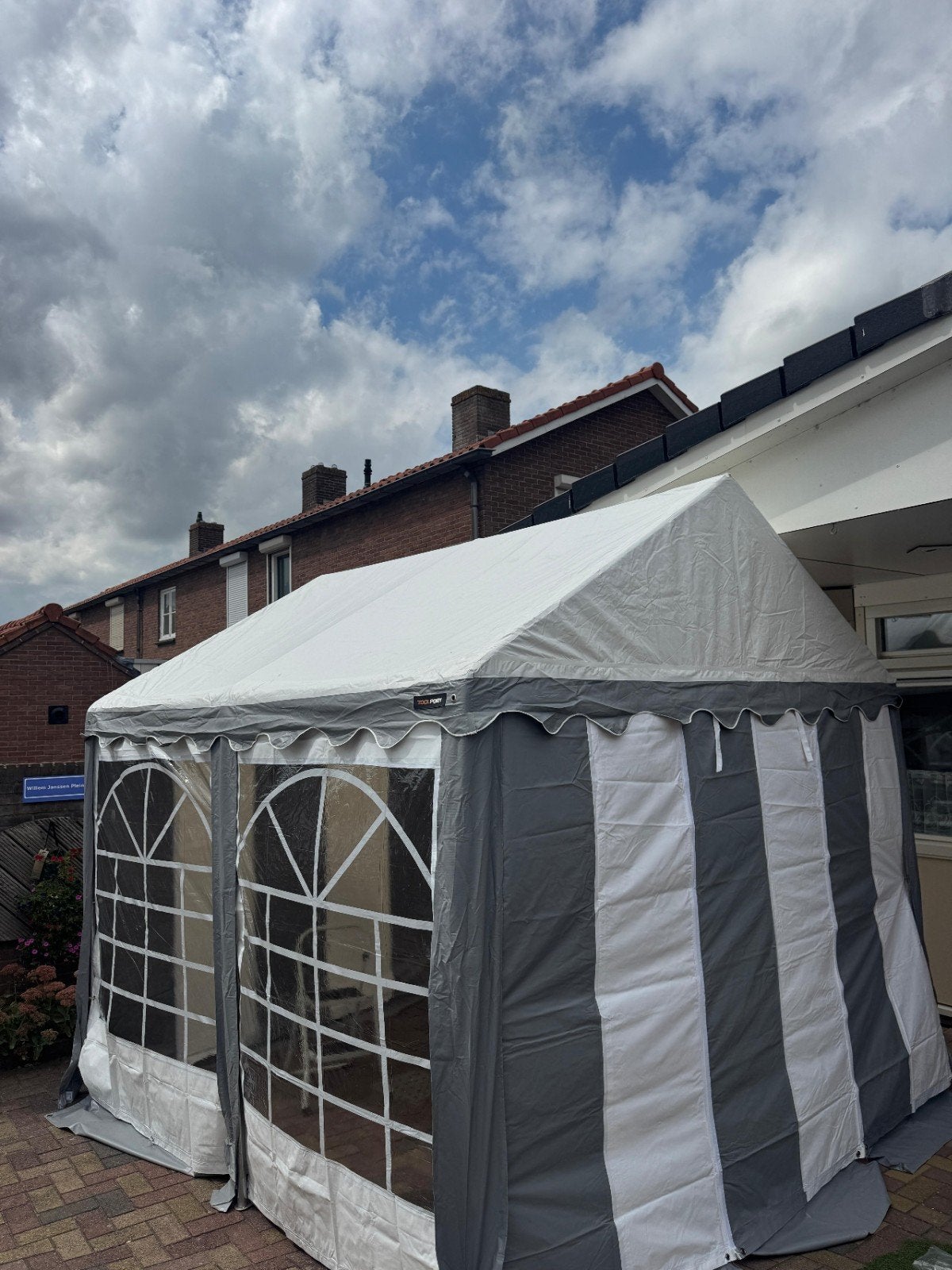 Toolport Partytent - Gebruikt, maar in goede staat, Tuin en Terras, Partytenten, Ophalen, Partytent, Minder dan 4 meter, Zo goed als nieuw