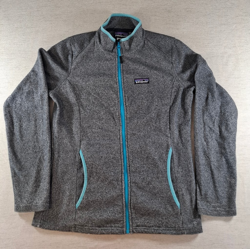 Patagonia fleecejack – Grijs/mintgroen, maat M voor dames, Maat 38/40 (M), Verzenden, Patagonia, Zo goed als nieuw