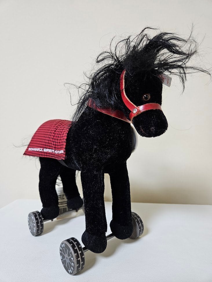Steiff op wielen beer paard pony paardje mohair gelimiteerd, Ophalen of Verzenden, Gebruikt, Overige typen, Cherished Teddies