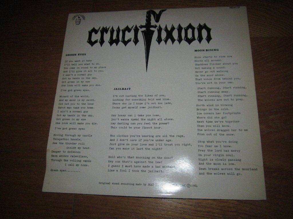 Crucifixion - Green Eyes 1984 NEAT 37 United Kingdom RARE EP, LP, Heavy metal, Gebruikt, Ophalen of Verzenden
