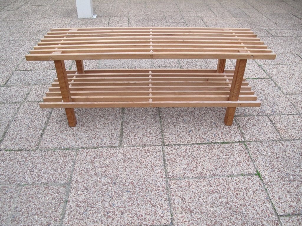 houten schoenenrek 30 hoog x 80 lang x 25.5 cm breed, Ophalen, Zo goed als nieuw