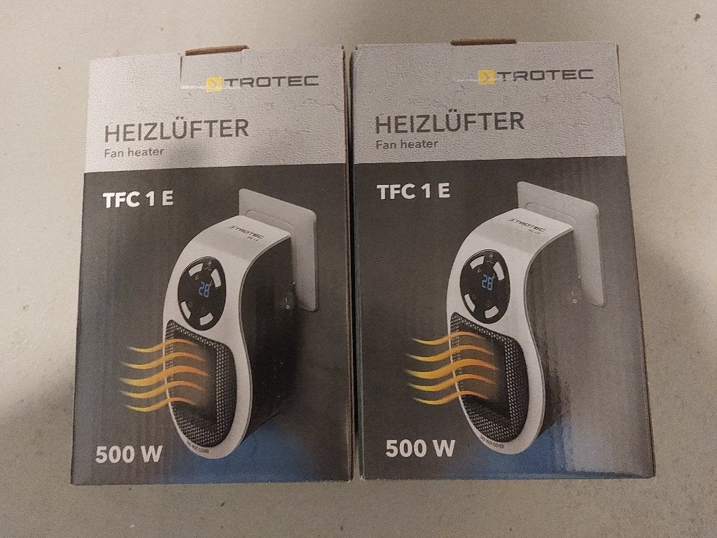 Trotec TFC 1 E  Stopcontact verwarming 2x, Minder dan 30 cm, Overige typen, Nieuw, Minder dan 60 cm