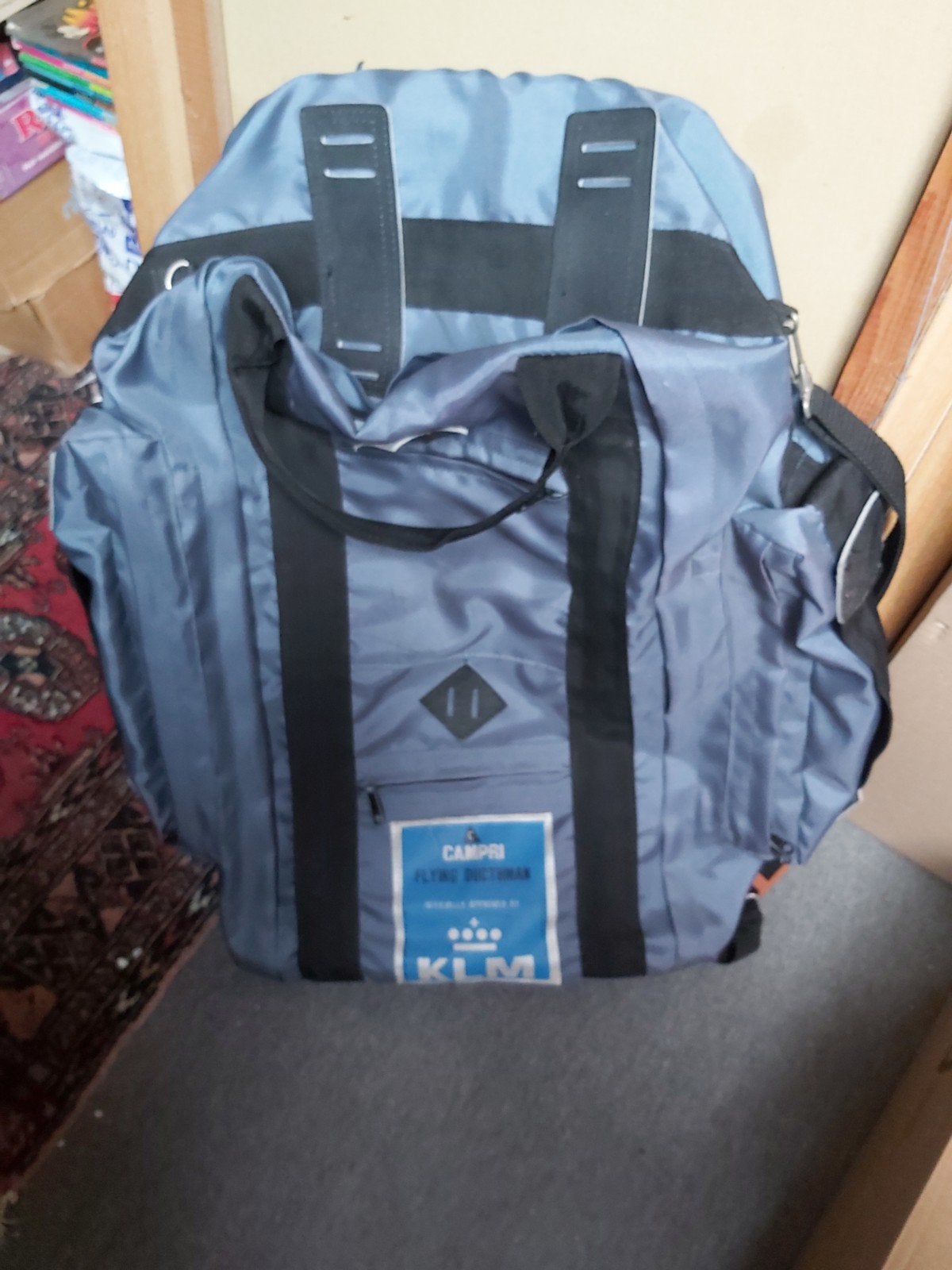 ORIGINELE KLM HITCHHIKERS BAGPACK, 40 tot 60 cm, 30 cm of meer, Blauw, Minder dan 35 cm