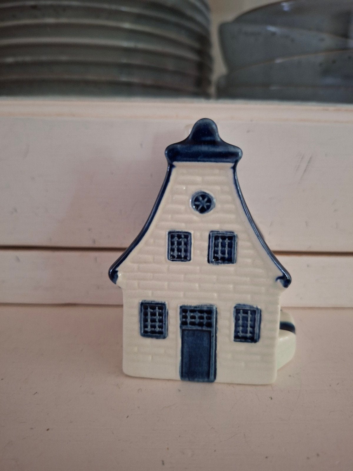 Delfts Blauw Handgeschilderd Huisje - Asbak 1978, Antiek en Kunst, Ophalen of Verzenden