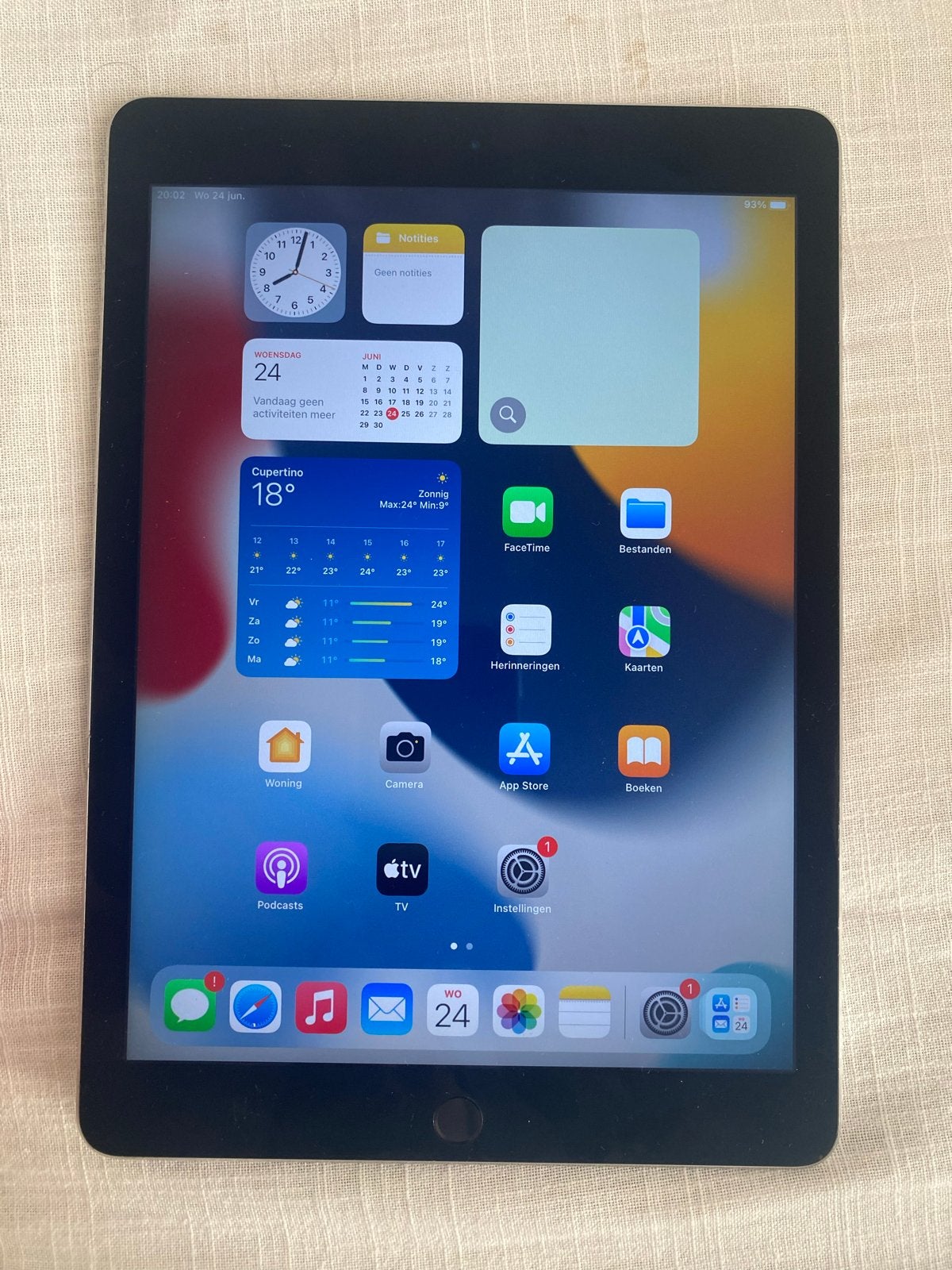 Apple iPad Air 2 16GB Wi-Fi Zwart, Computers en Software, Tablet-hoezen, Ophalen of Verzenden, Zo goed als nieuw, 9 inch