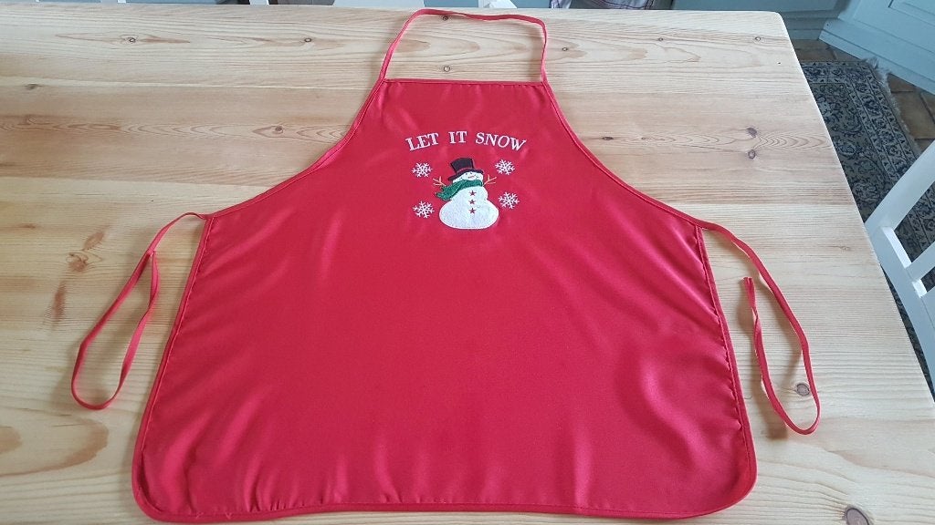 Kerstschort geborduurd Nieuw, Ophalen of Verzenden, Nieuw, Wit, Tafelkleed of Tafelzeil