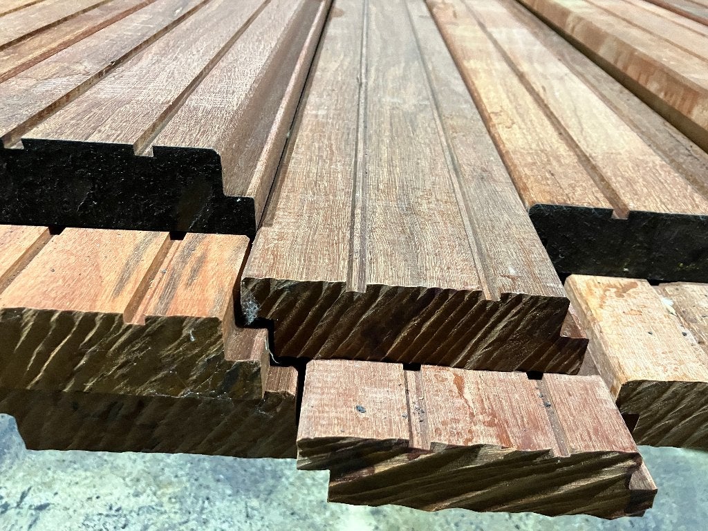 planken–vlonderplanken-balken-Hardhout-Massaranduba 40x130mm, Tuin en Terras, Terrasdelen en Vlonders, Nieuw, Hout, Ophalen