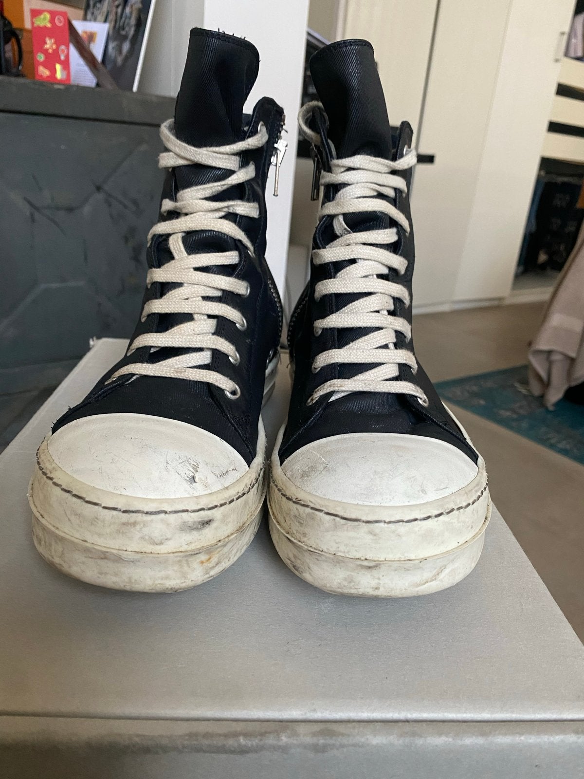 Rick Owens DRKSHDW Ramones Sneakers Zwart Maat 39.5, Kleding | Dames, Verzenden, Gedragen, Zwart, Sneakers of Gympen