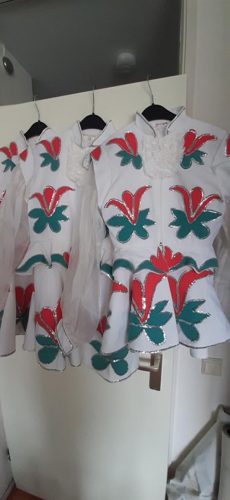 3 kinder dansmarietjes pakken - Carnaval/Dans, Ophalen of Verzenden, Gebruikt, 134 t/m 140, Meisje