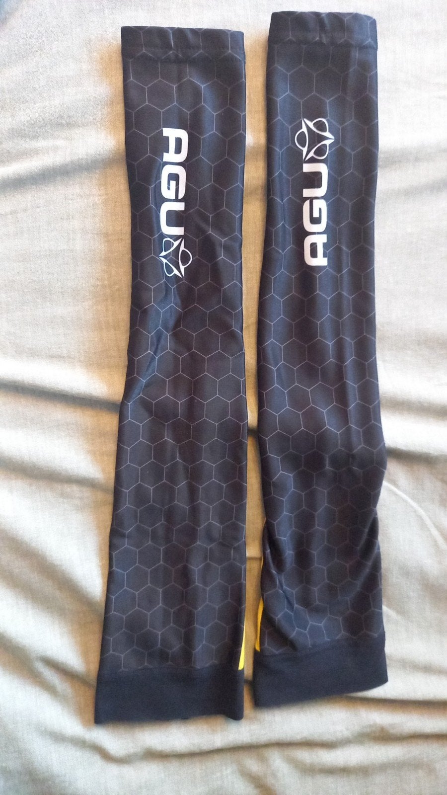 AGU Armstukken Zwart/Geel Maat S, Ophalen of Verzenden, Gebruikt, Kleding