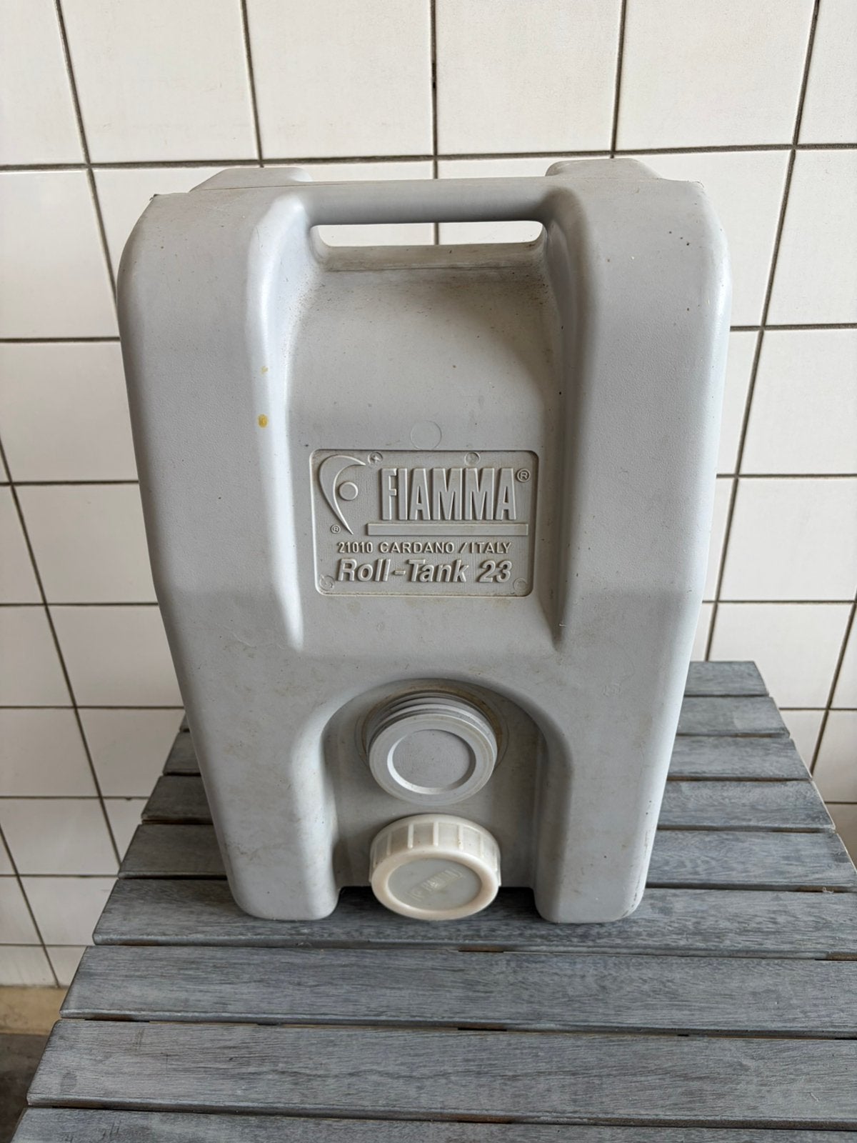 Fiamma Roll-Tank 23W afvalwatertank 22,5 liter met wielen, Caravans en Kamperen, Ophalen of Verzenden, Zo goed als nieuw