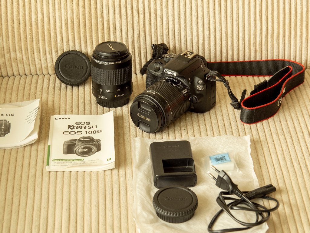 Canon EOS100D + 2 Lenses, Ophalen, Ingebouwde flitser, Gebruikt, Spiegelreflex
