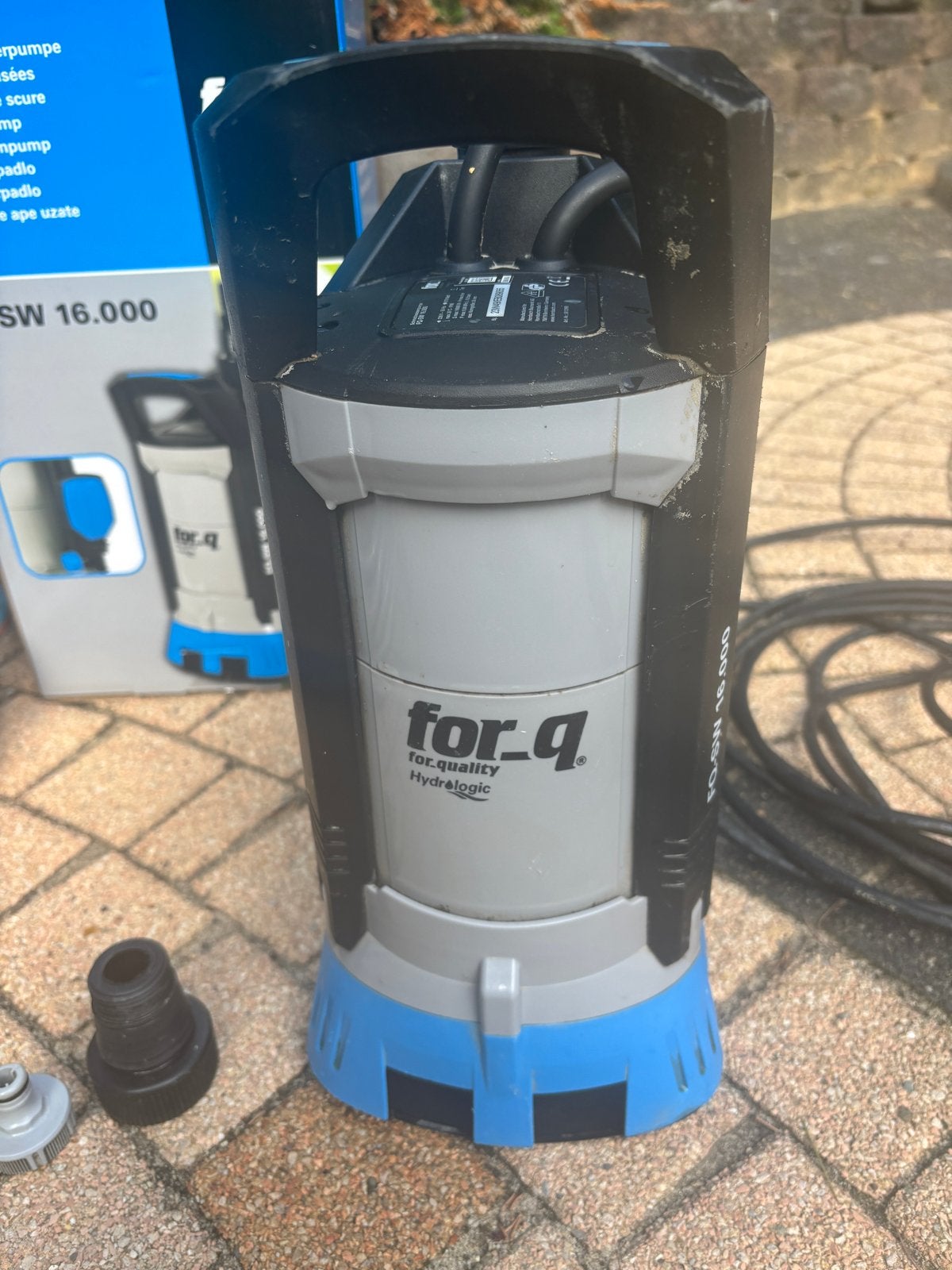 Dompelpomp vuilwater 16.000 l/u met 25m tuinslang, Ophalen of Verzenden, Zo goed als nieuw, Elektrisch, Dompelpomp