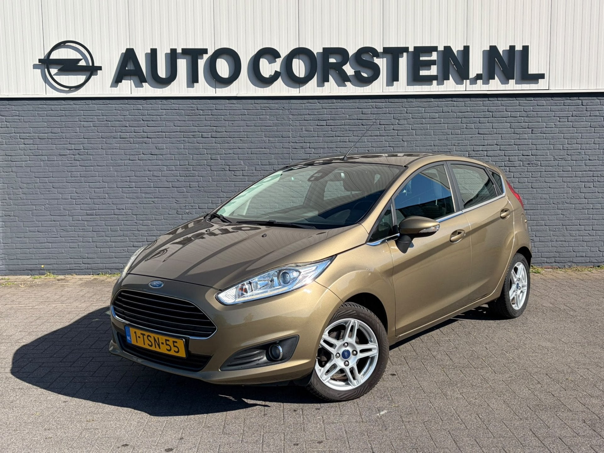 Ford Fiesta 100PK 5Drs Navi Ecc Bluetooth Cruise Control Voo, Voorwielaandrijving, Euro 5, Zwart, Bruin