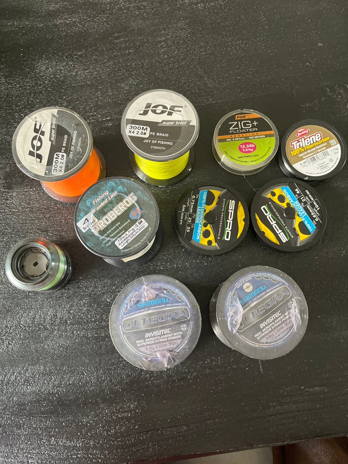 Diverse vislijnen: gevlochten, fluorocarbon, monofilament, Ophalen of Verzenden, Zo goed als nieuw, Vislijn