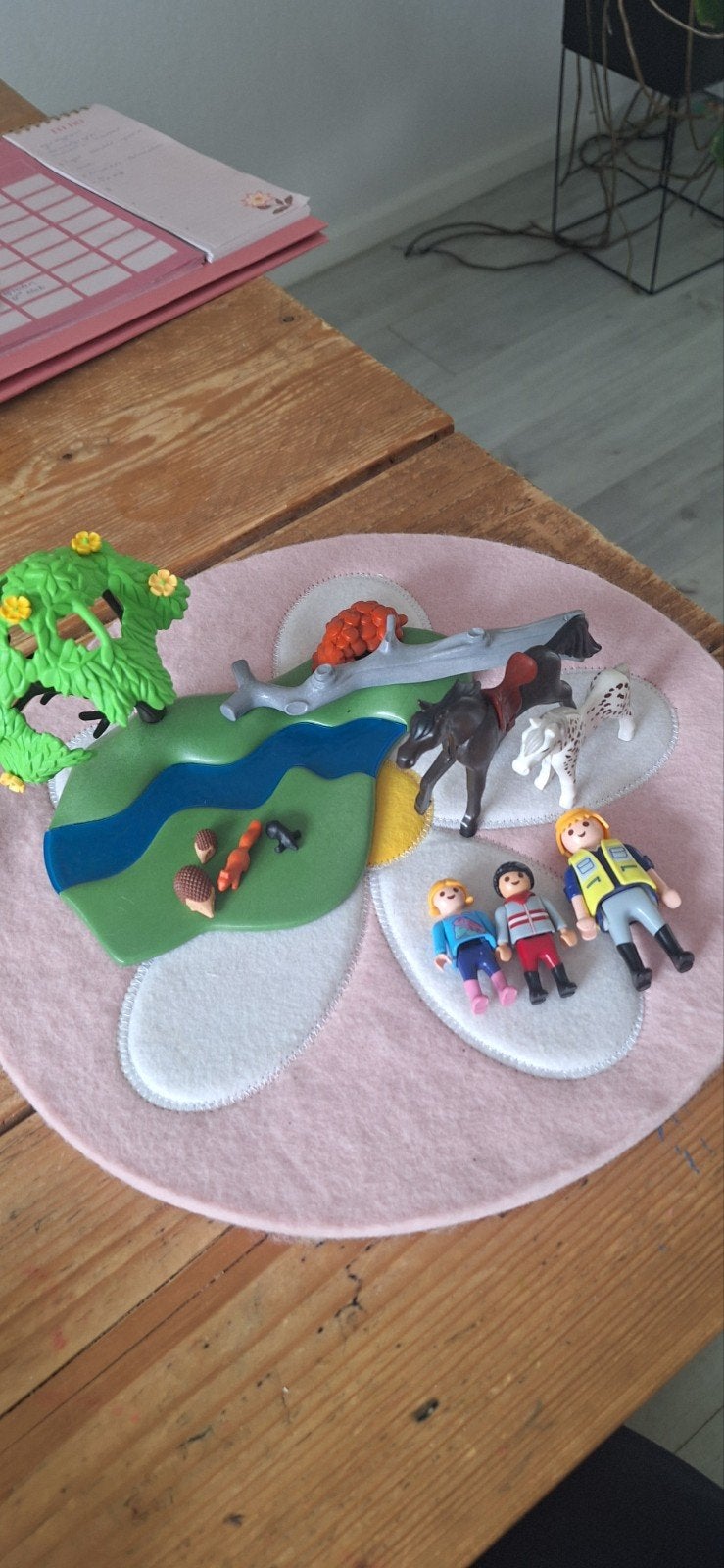 Leuke Playmobil set met paarden en figuren, Gebruikt, Complete set, Overige typen, Ophalen of Verzenden