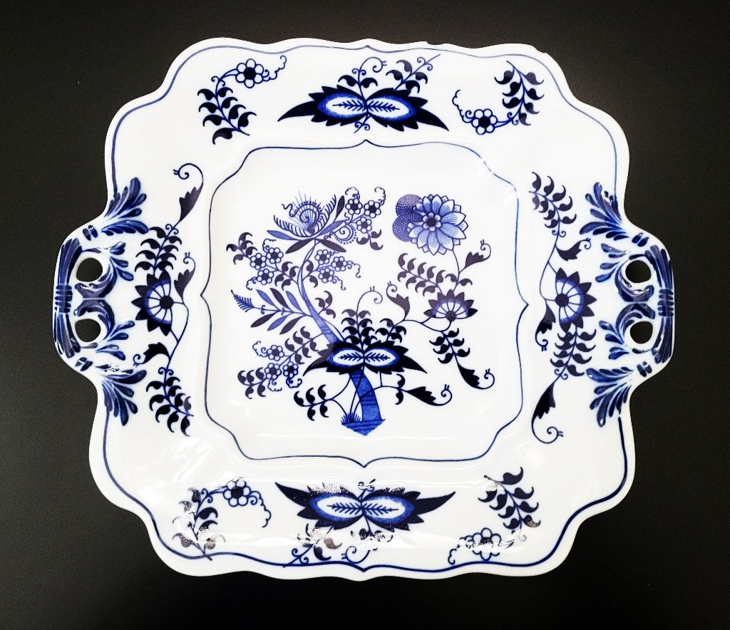 Blue Danube Japan vierkante serveerschaal met handvaten, Antiek en Kunst, Antiek | Servies los, Ophalen of Verzenden