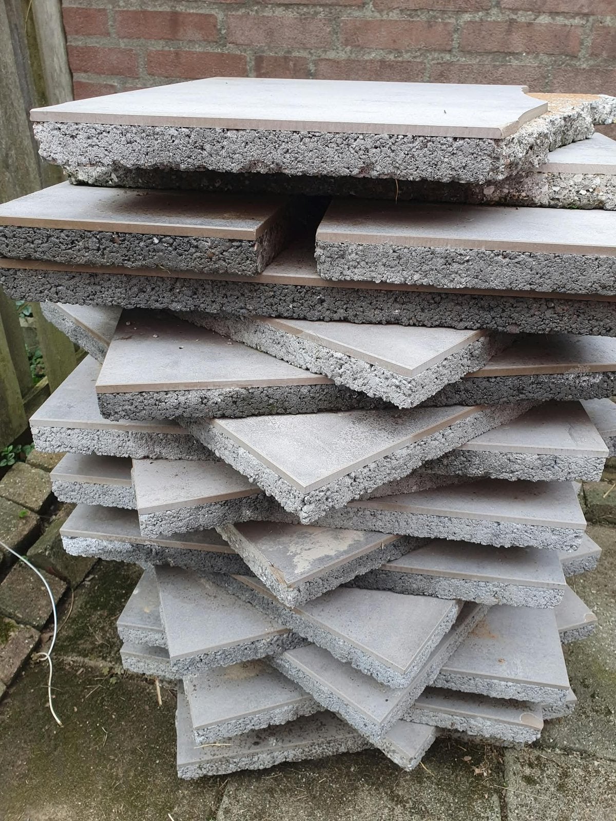 GRATIS tegels 60x60cm, Ophalen, Zo goed als nieuw, Beton, Terrastegels
