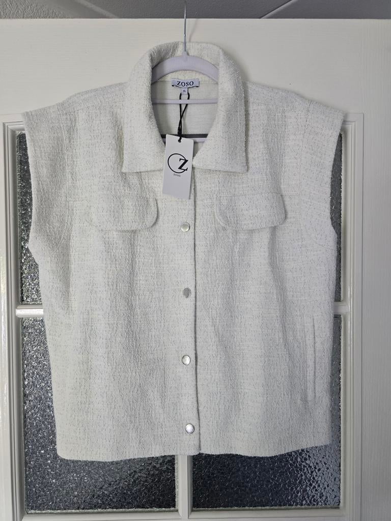 Nieuw gilet zoso xl offwhite glitter, Ophalen of Verzenden, Nieuw, Maat 46/48 (XL) of groter, Wit