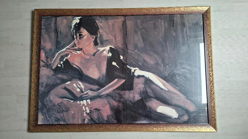 Vrielink Liggende Vrouw, Ophalen, 125 cm of meer, Zo goed als nieuw, Schilderij