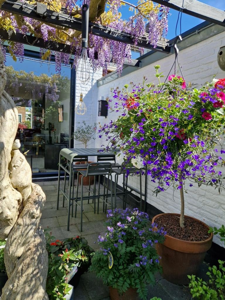 Statafel met barkrukken., Overige soorten, 100 tot 250 cm, Zomer, Ophalen