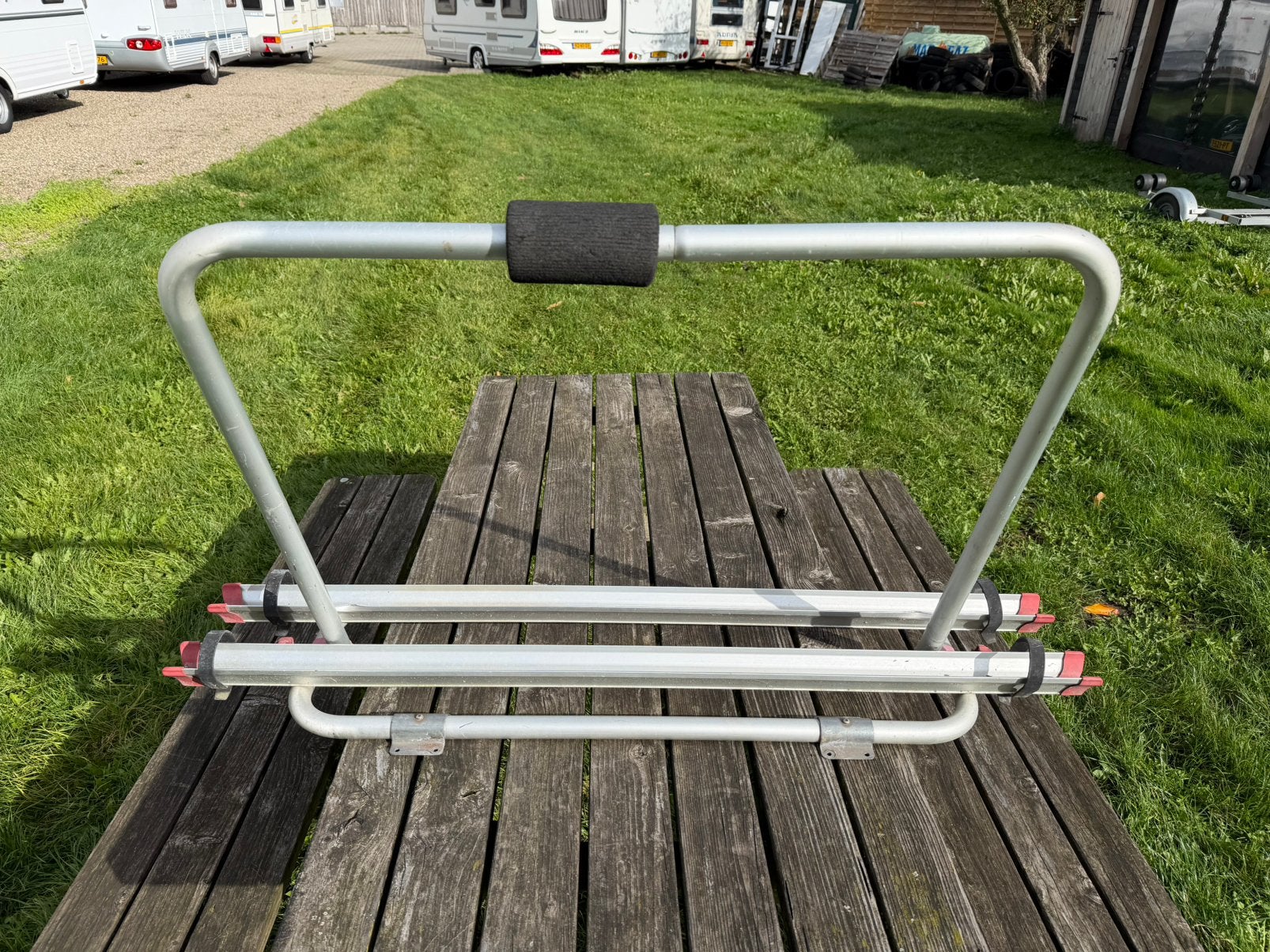 Caravan gebruikt fietsenrek voorzijde, Caravans en Kamperen, Ophalen of Verzenden, Gebruikt