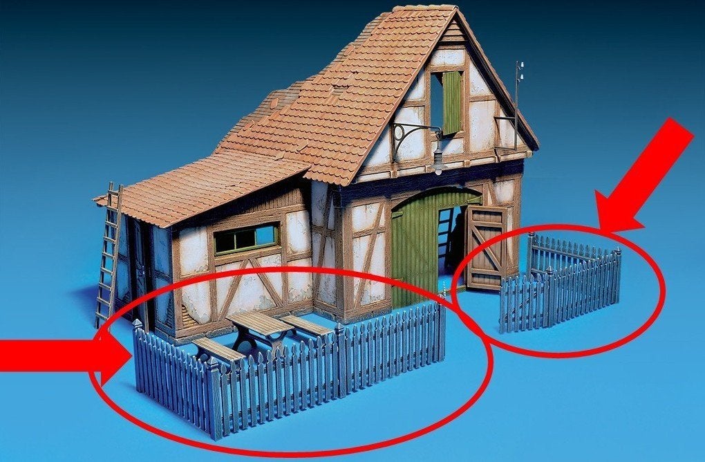 Miniart 1:35 wooden fence, Ophalen of Verzenden, Zo goed als nieuw, 1:35 tot 1:50