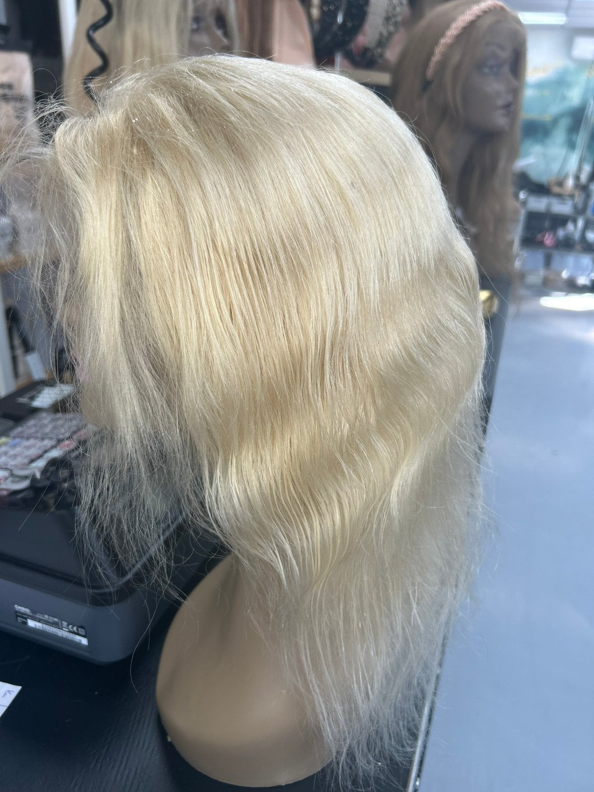 Opruiming! echthaar pruik lace wig human hair blond SALE€59, Ophalen of Verzenden, Nieuw, Pruik of Haarverlenging