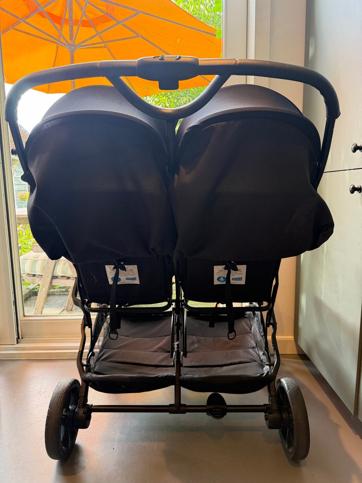 Deryan XL Twin Trolley - Compacte Duowagen Twin XL Duobuggy, Gebruikt, Duowagen, Ophalen, Kinderwagen