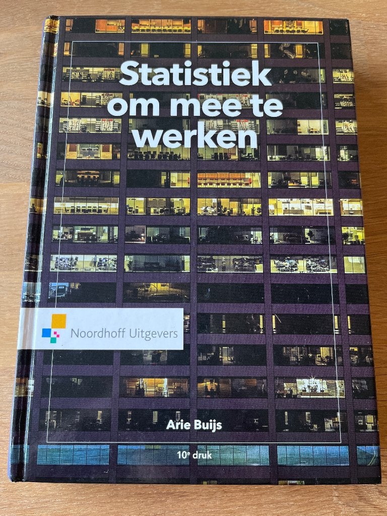 Statistiek om mee te werken, Arie Buijs, Zo goed als nieuw, Beta, HBO