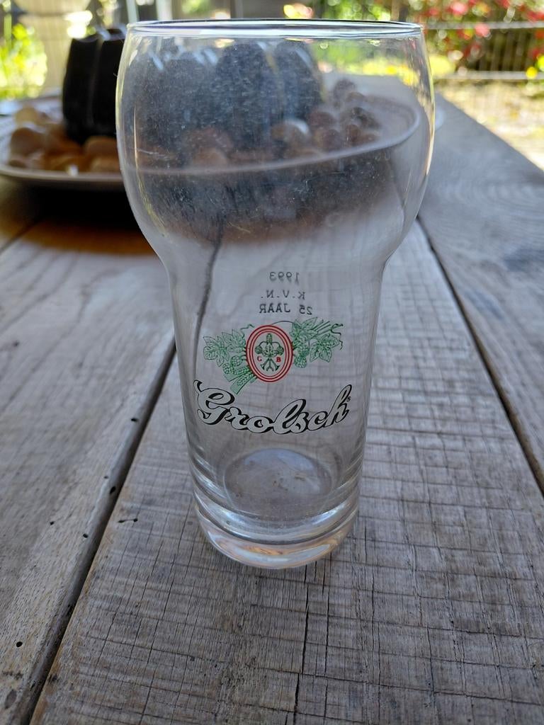 Grolsch Bierglas 1993 K.V.N. 25 JAAR Voetbal, Verzamelen, Ophalen of Verzenden, Zo goed als nieuw, Bierglas
