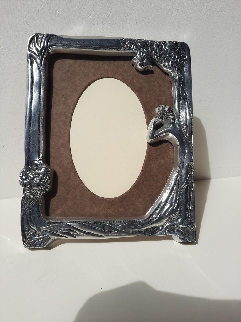 Art Nouveau fotolijst Jugendstil vrouwengestalte, Ophalen of Verzenden