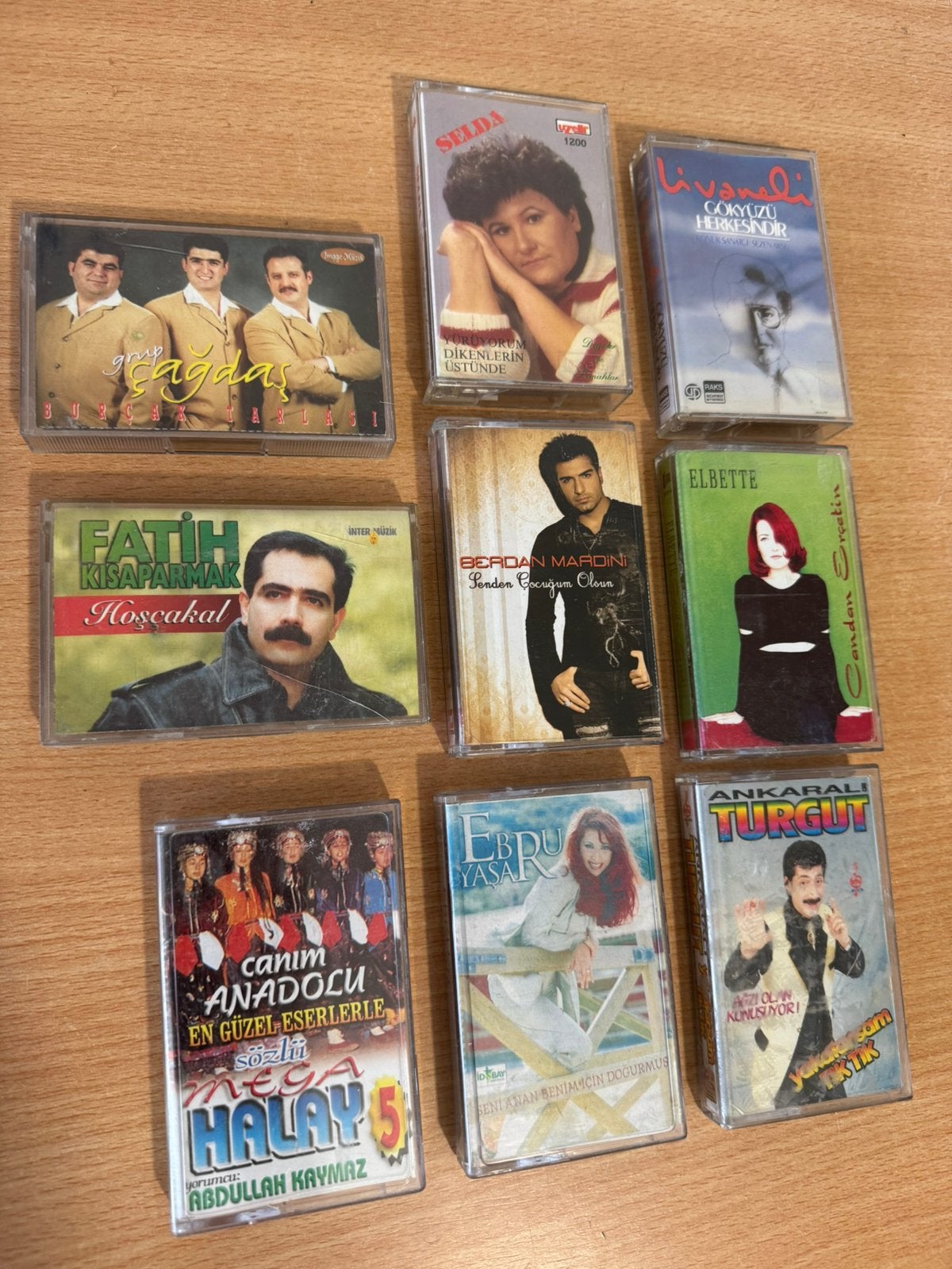 Turkse Muziek Cassette Bandjes ( 9 X ), Cd's en Dvd's, Ophalen of Verzenden, Zo goed als nieuw, Overige genres, 2 t/m 25 bandjes