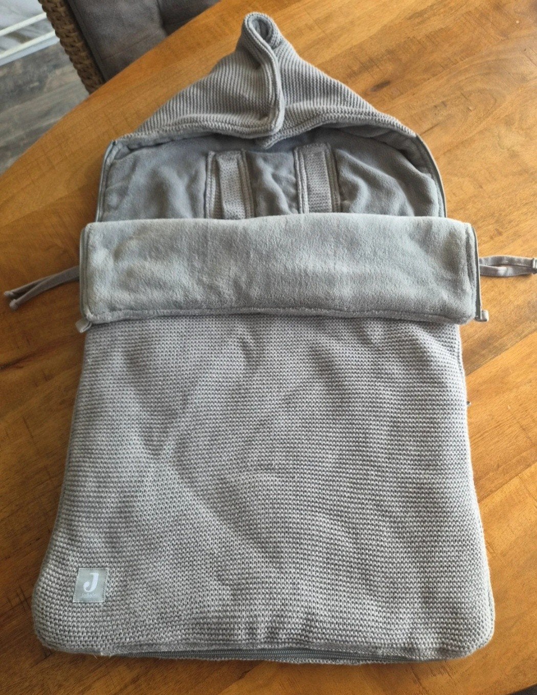 Jollein voetenzak grijs - Ideaal voor kinderwagen/maxi-cosi, Jollein, Ophalen of Verzenden, Zo goed als nieuw, Gevoerd